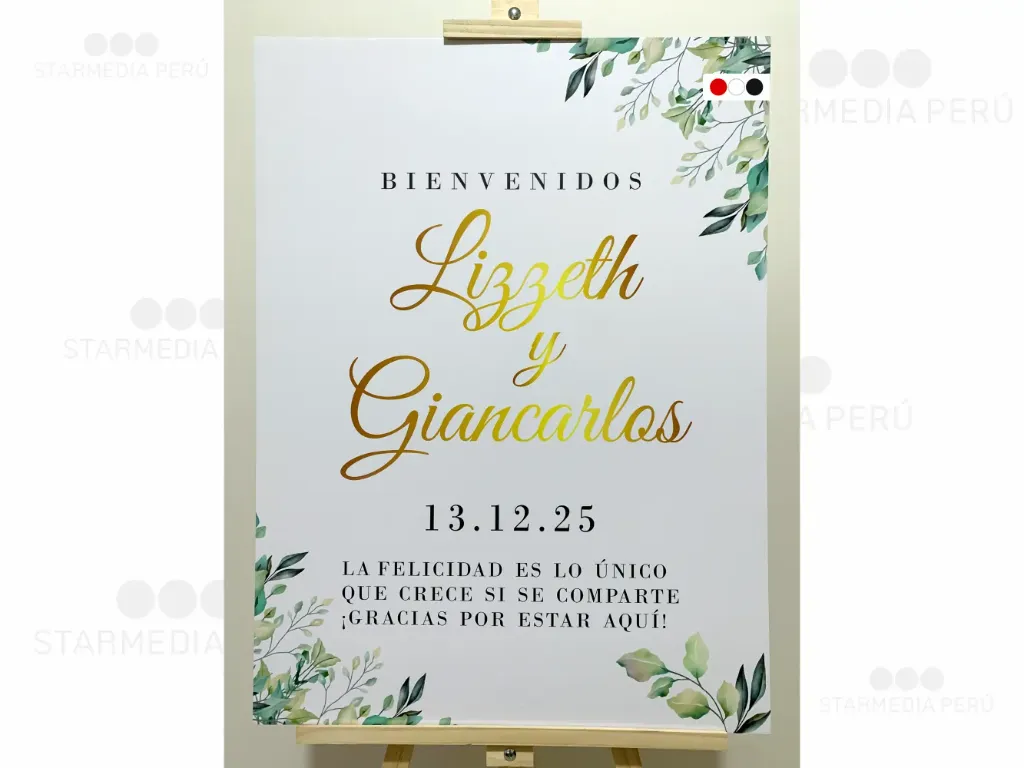 Cartel de Bienvennida Matrimonio [PZMA1002].webp