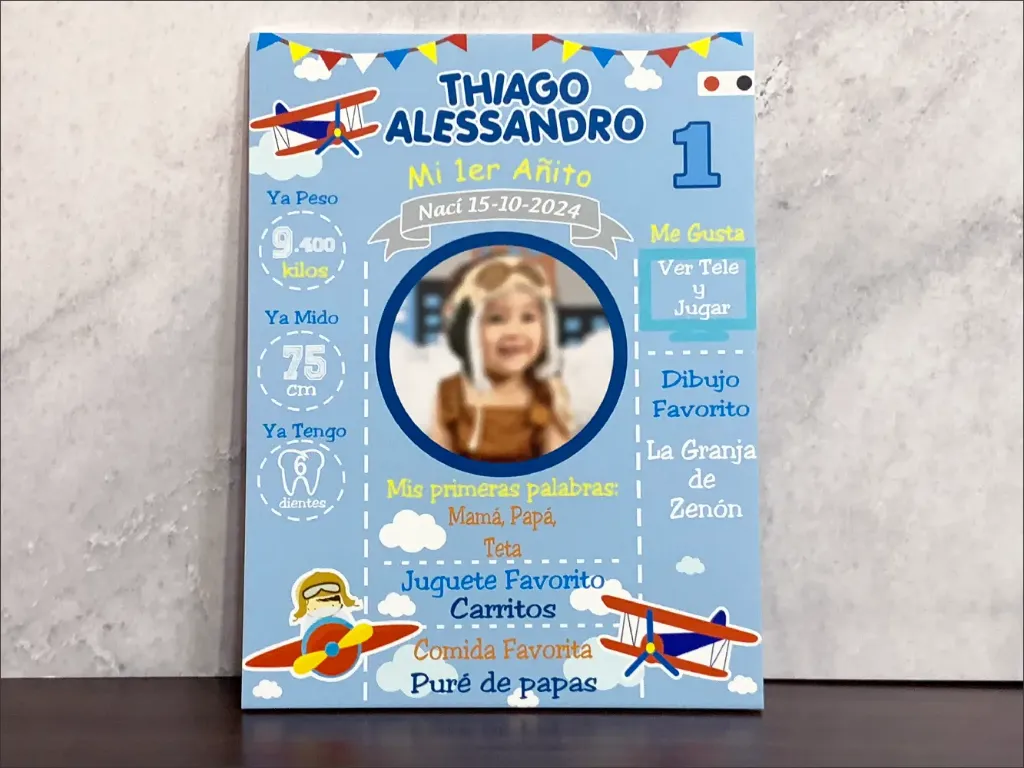 Cartel de Bienvenida Avion [CBAV1000-3]-.webp