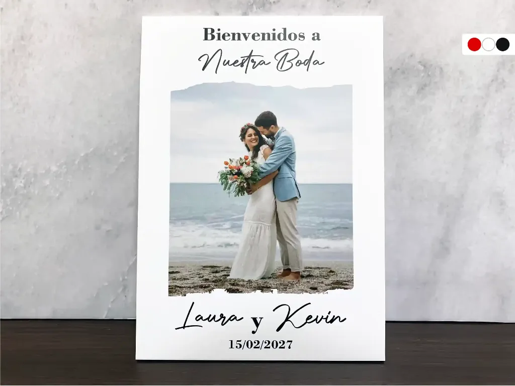 Cartel de Bienvenida para Boda Playa [CBBO1005-1].webp