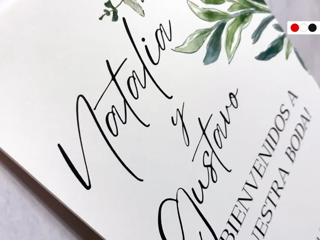 Cartel de Bienvenida para Boda Floral Verde [CBBO1006-5].webp