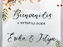 Cartel de Bienvenida para Boda Rosas Elegante  [CBBO1004-2].webp