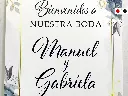 Cartel de Bienvenida para Boda Floral azul [CBBO1001-3].webp