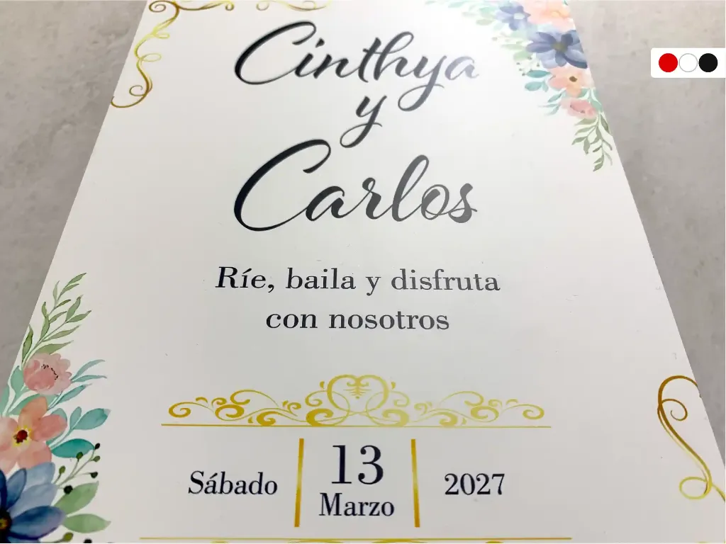 Cartel de Bienvenida para Boda Rie, Baila y Disfruta [CBBO1002-5].webp