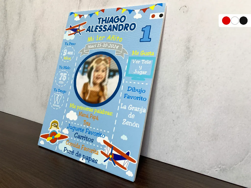 Cartel de Bienvenida Avion [CBAV1000-6].webp