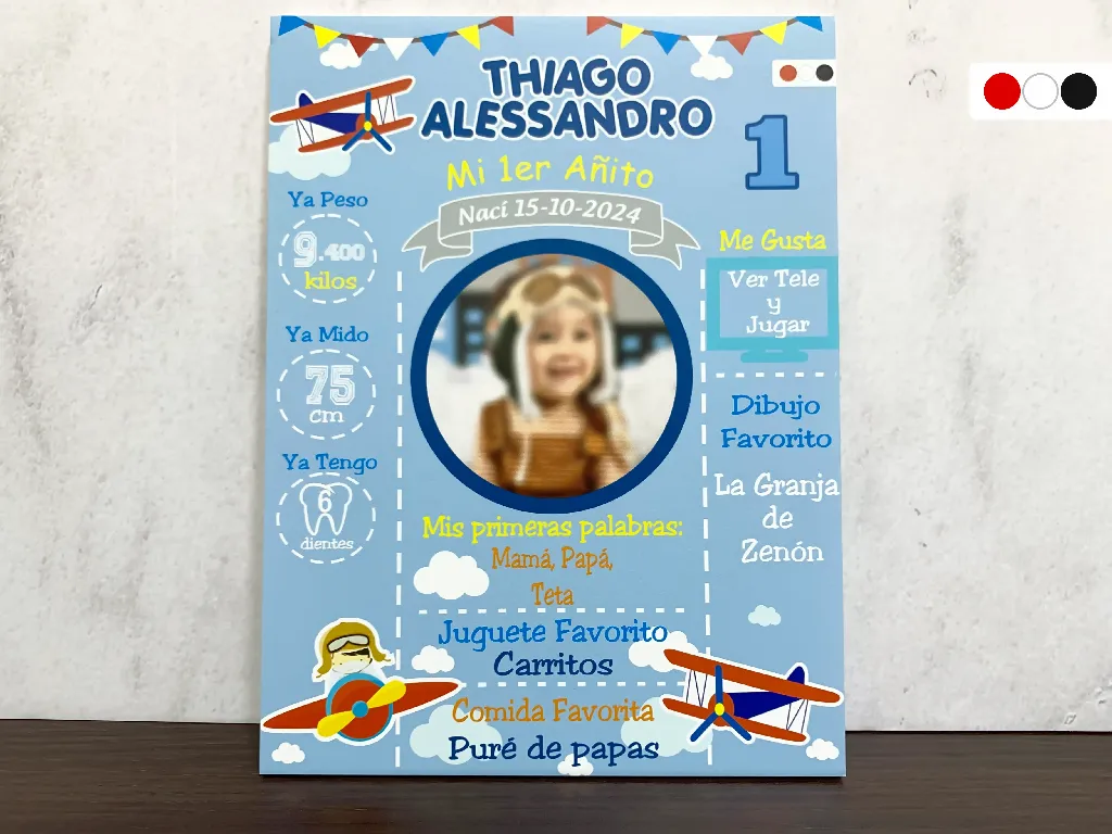 Cartel de Bienvenida Avion [CBAV1000-5].webp