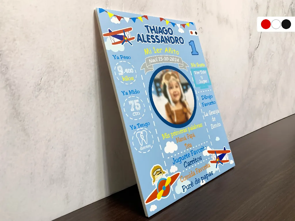 Cartel de Bienvenida Avion [CBAV1000-4].webp