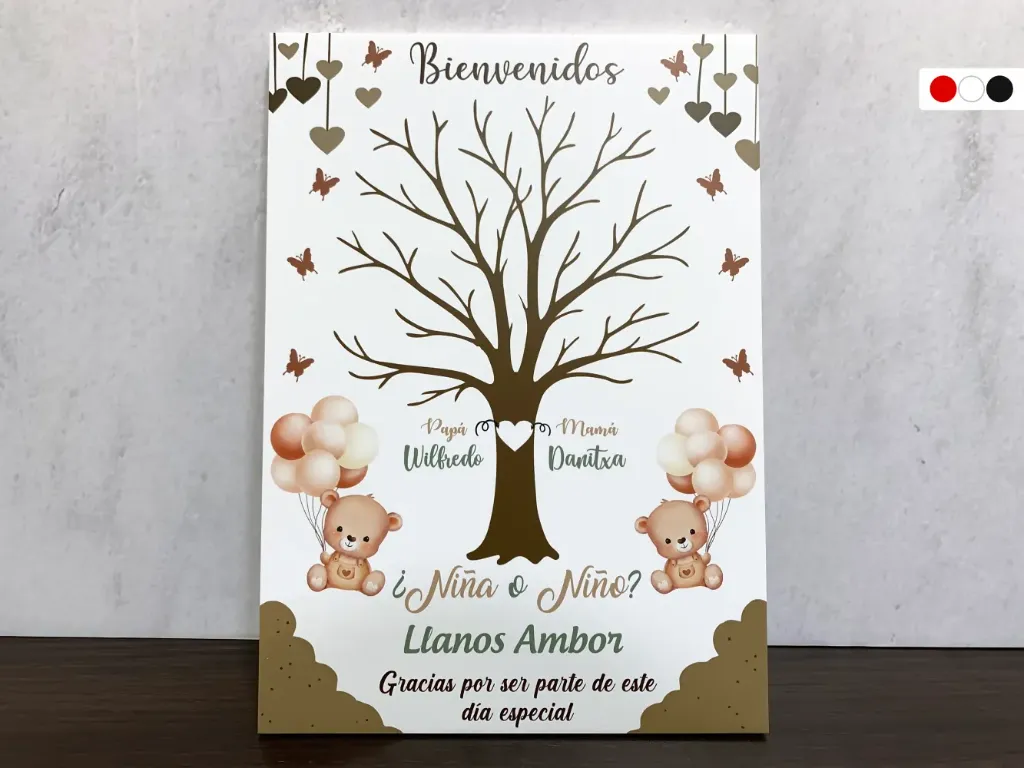 Cartel de Bienvenida Arbol de Huellas [CBRG1000-5].webp