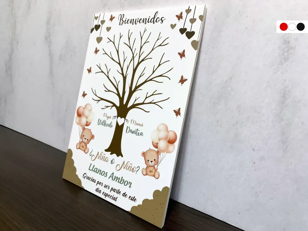 Cartel de Bienvenida Arbol de Huellas [CBRG1000-4].webp