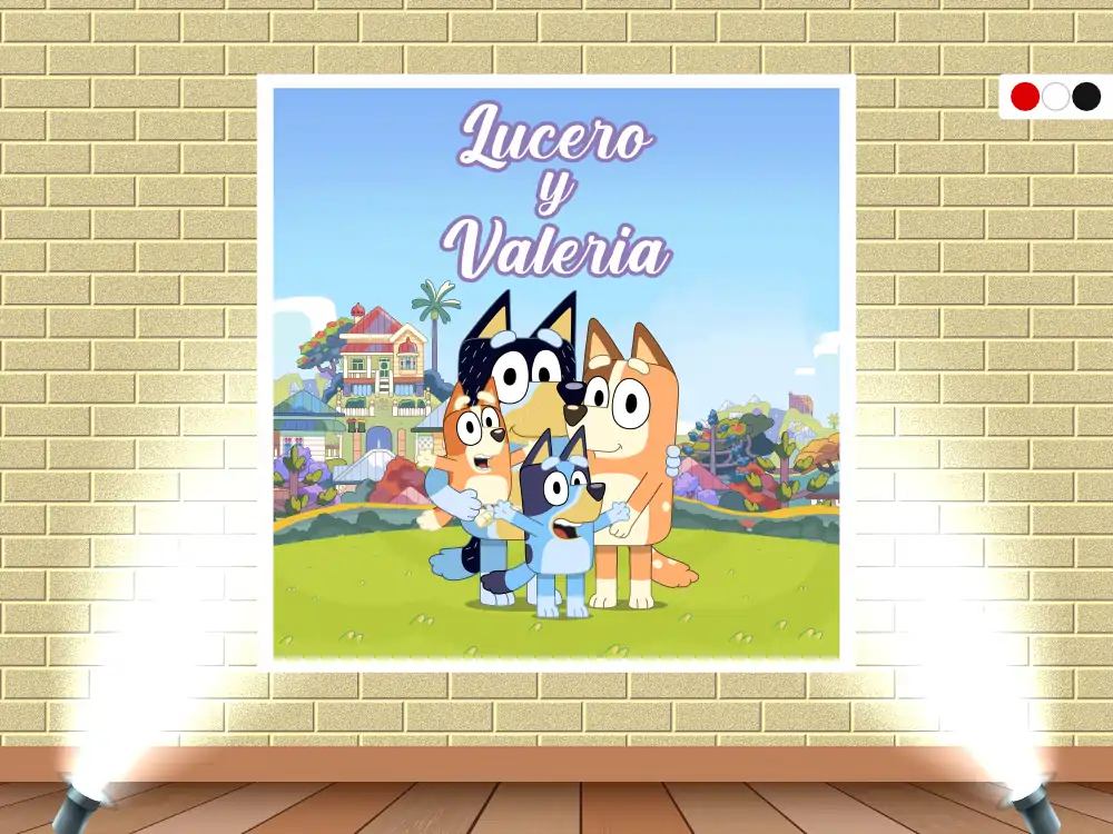 Fondo Infantil Bluey Family