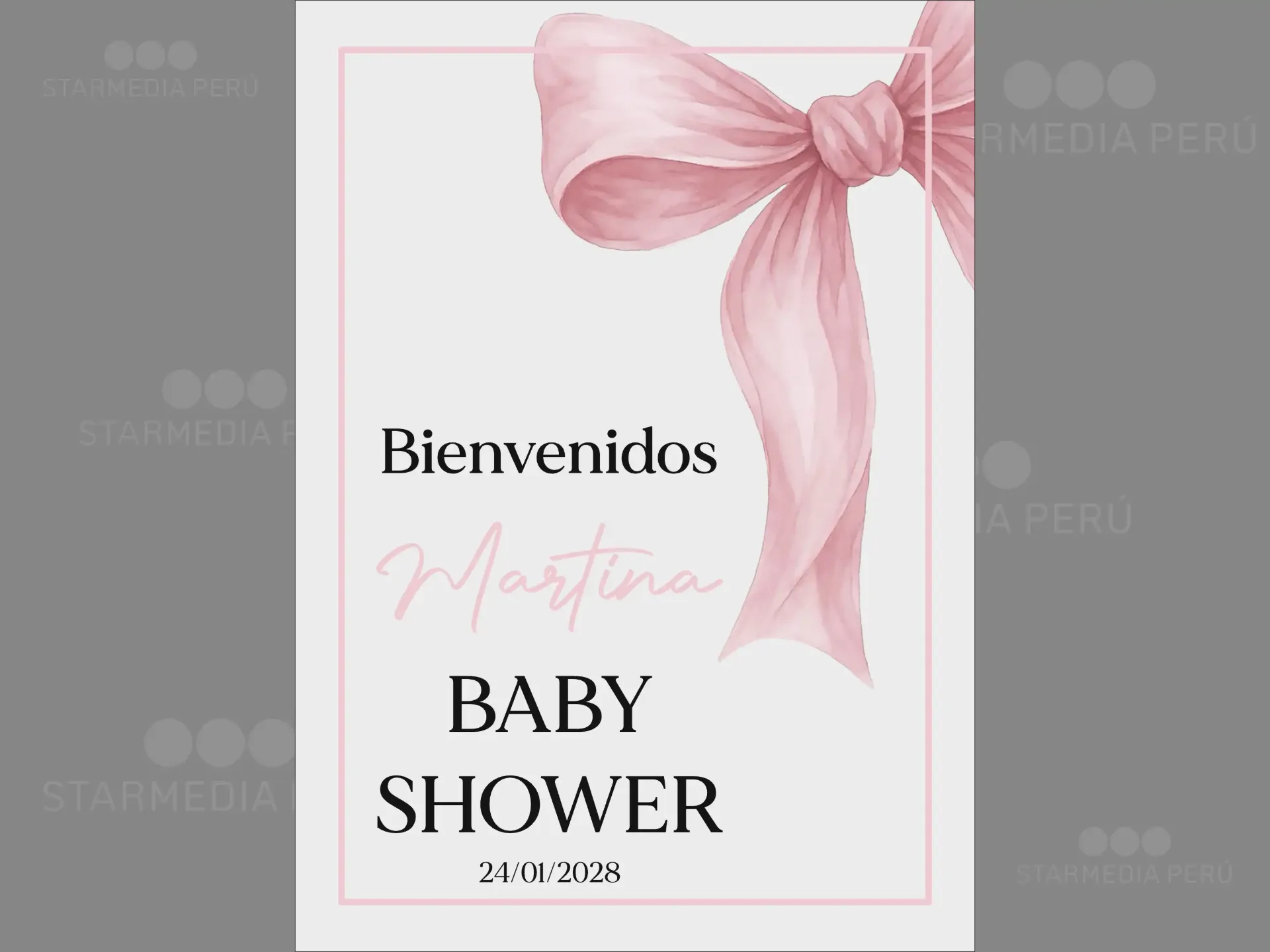 Cartel de Bienvenida Lazo