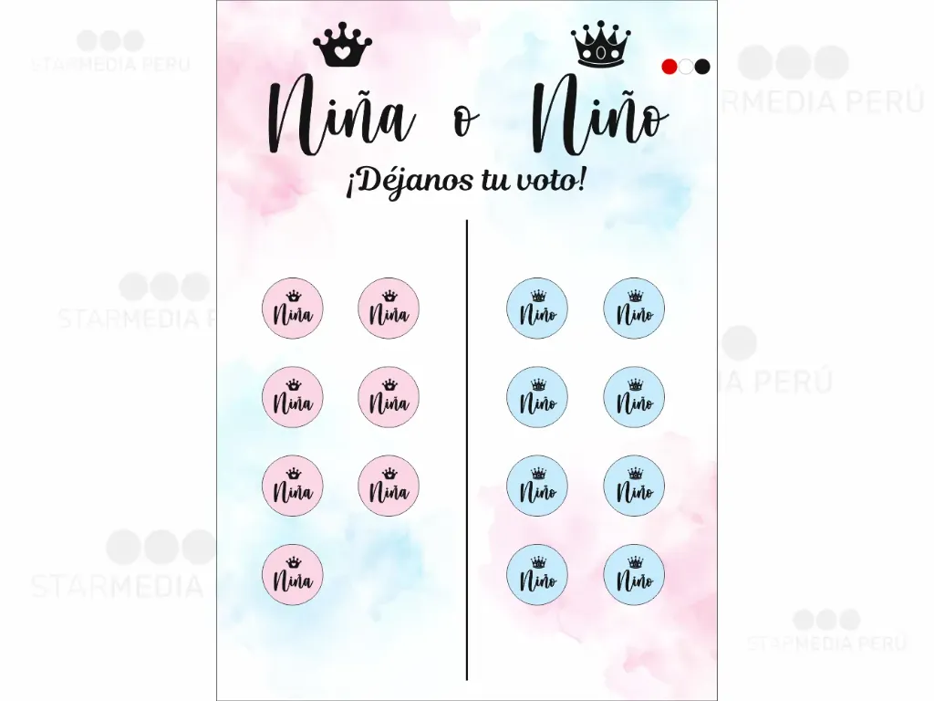 Cartel de Bienvenida Votación para Revelación de Género