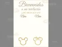 Cartel de Bienvenida Minnie y Mickey  para Revelación de Género