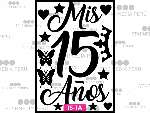 Vinilo de Corte 15 Años