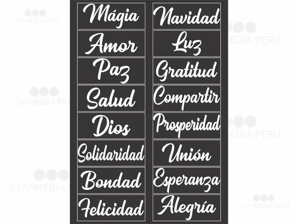 Vinil de Corte Frases de Navidad