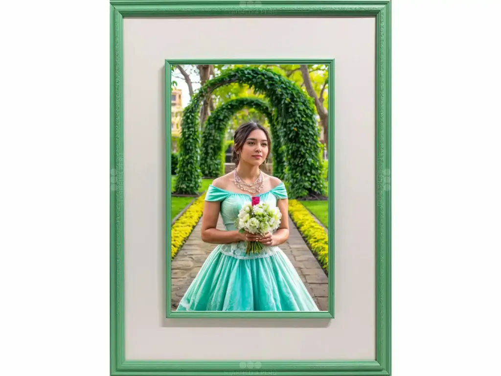 [CFVE1000] Cuadro de Firmas Verde Menta