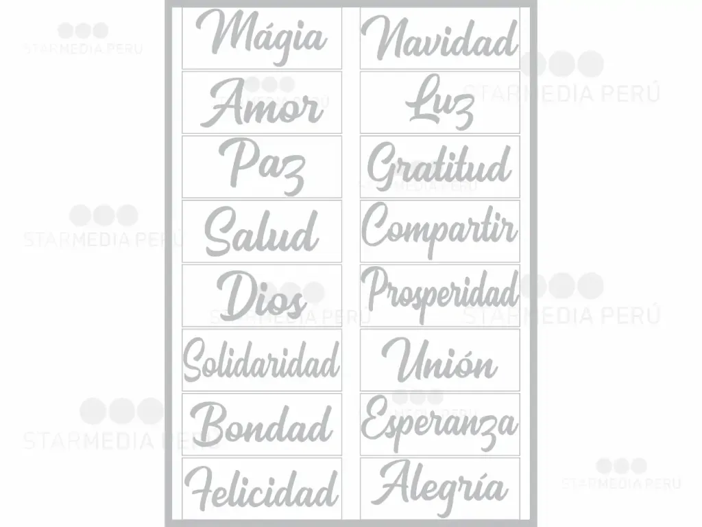 Vinil de Corte Frases de Navidad