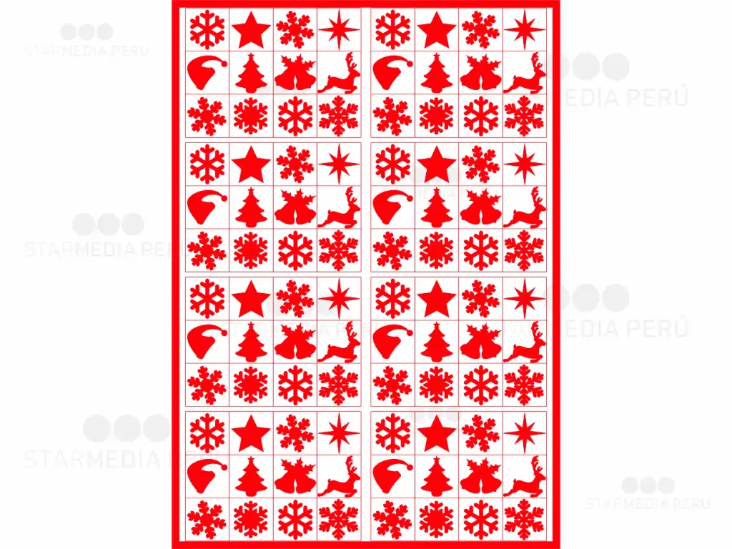 [VIDE2000] Vinilo de Corte Decorativo Navidad (Rojo)