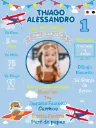 Pizarra Infantil Avión