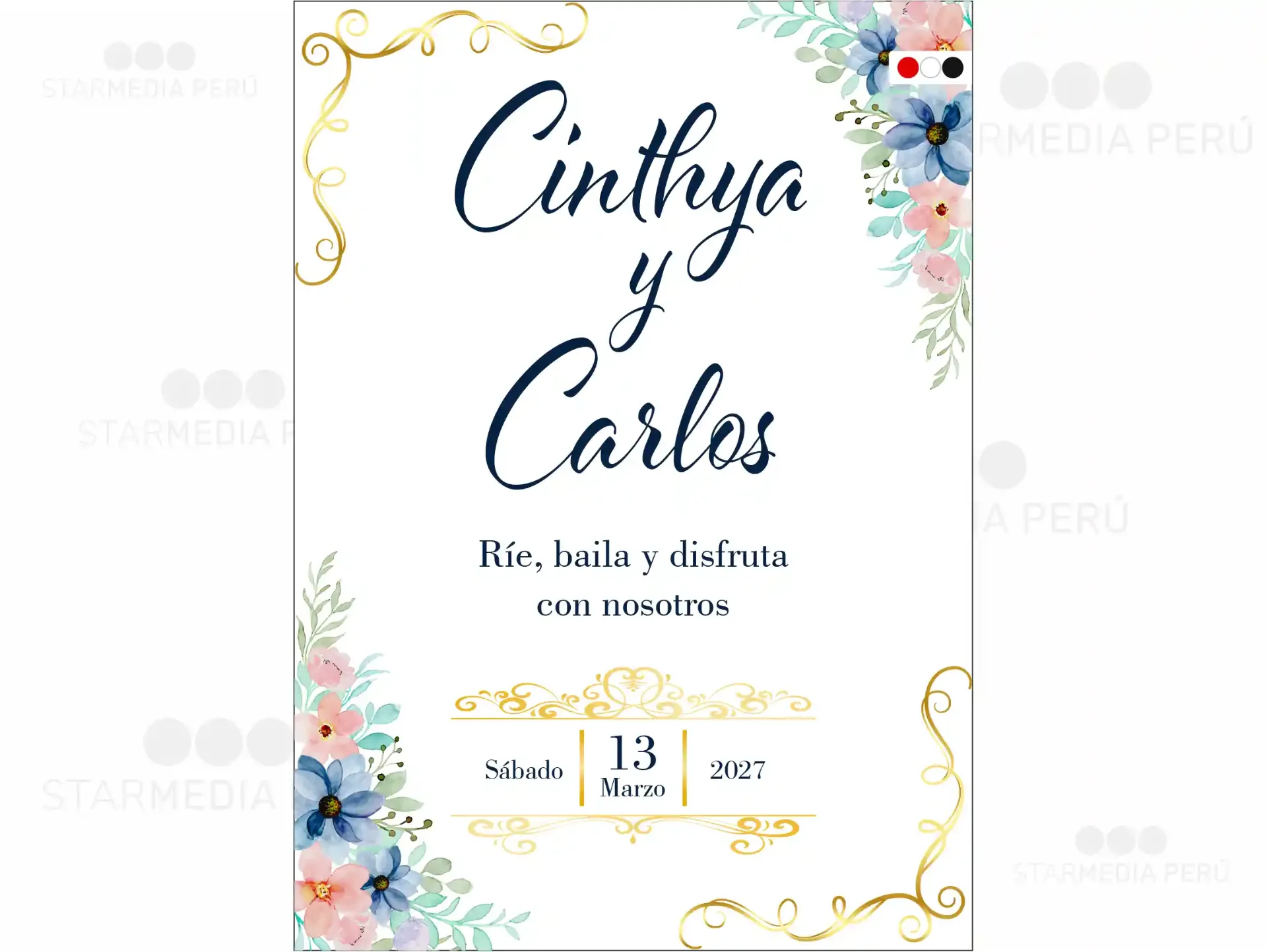 Cartel de Bienvenida Ríe, Baila y Disfruta