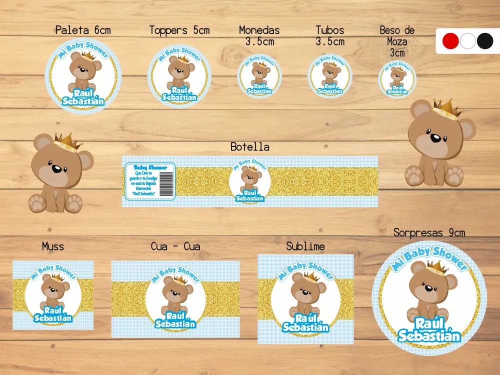 Sticker Oso con Corona