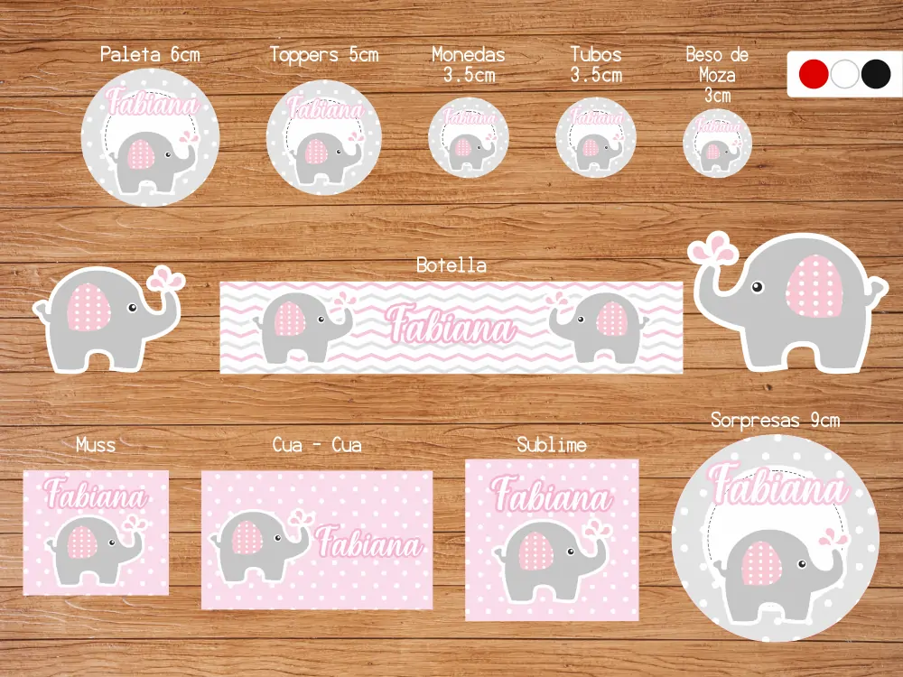 Sticker Elefante Rosa