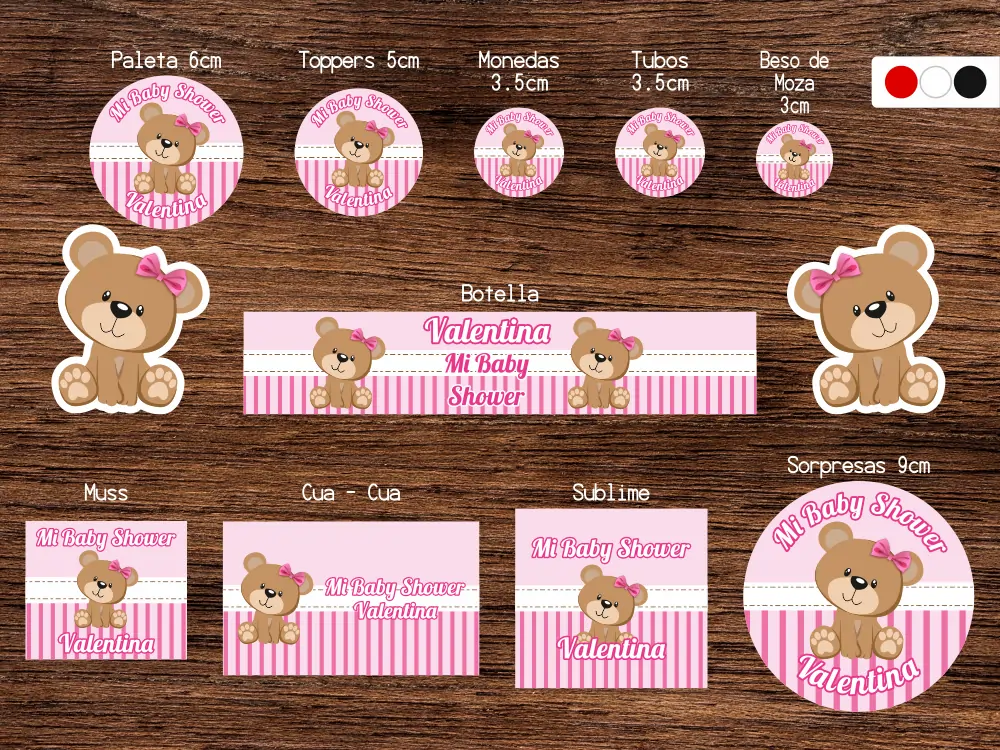 [SKBS1202] Sticker Osita con Lazo (Mate (base))