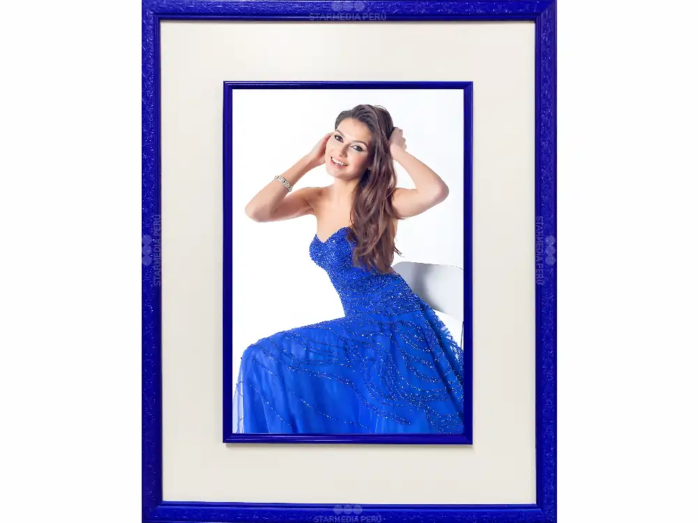 [CFAZ1000M] Cuadro de Firmas Azul Mediano