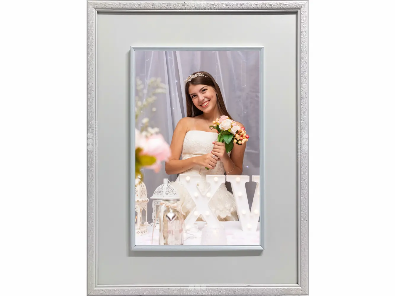 [CFBL1000M] Cuadro de Firmas Blanco Mediano