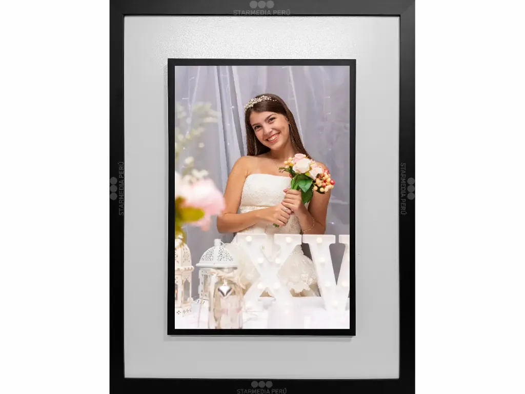 [CFNG1000M] Cuadro de Firmas Negro Mediano