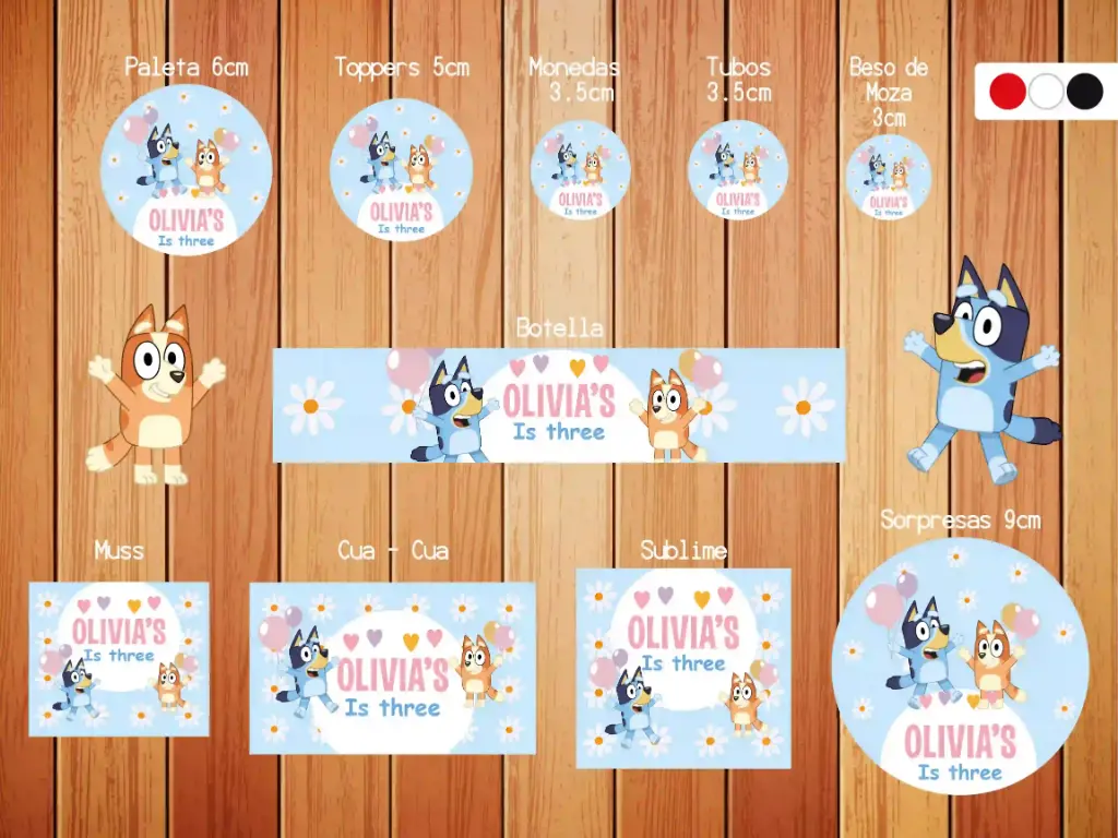 Stickers Infantil Bluey Daisy Field