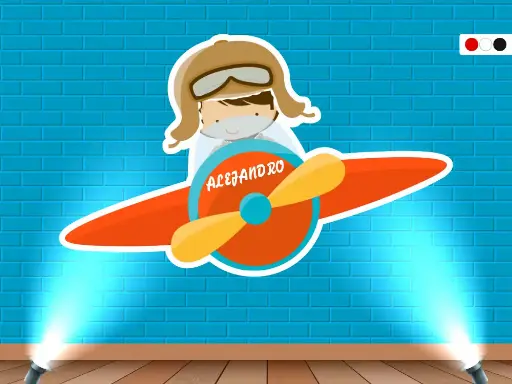 Fondo Infantil Aviador Silueta