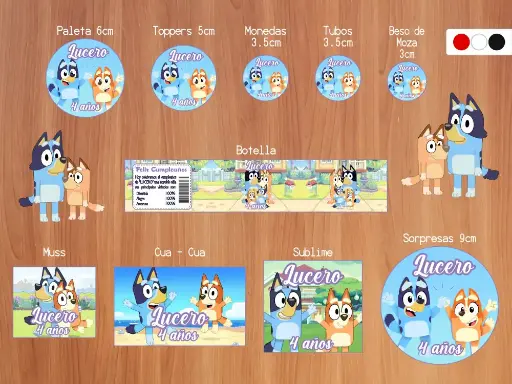 [SKBL000003] Stickers Infantil Bluey and Bingo
