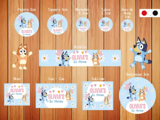 [SKBL000005] Stickers Infantil Bluey Daisy Field