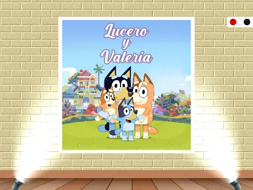 Fondo Infantil Bluey Family