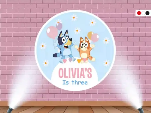 Fondo Infantil Bluey Daisy Field