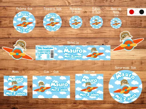[SKAV000002] Stickers Infantil Aviador